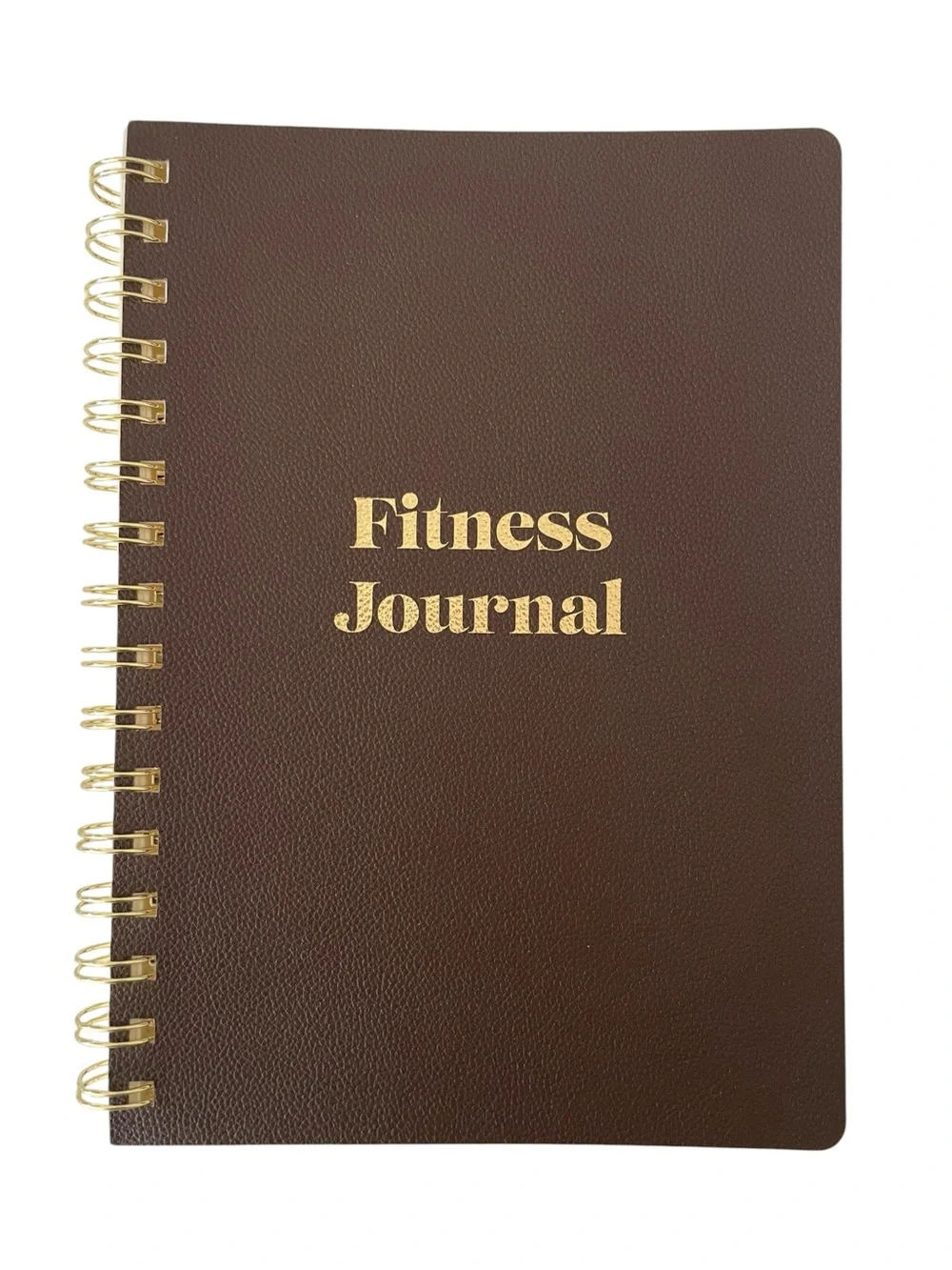 Kunitsa Co. Fitness Journal Track Workouts, Meals, and Weight Loss Brown 6x8.5”